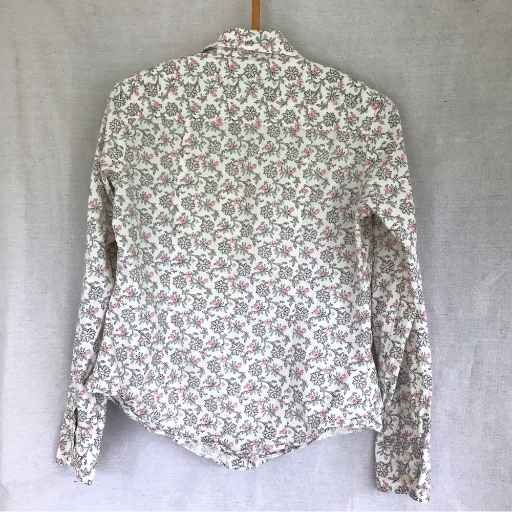 Vintage womens button up shirt size S floral print 90s cottagecore casual - Picture 3 of 7